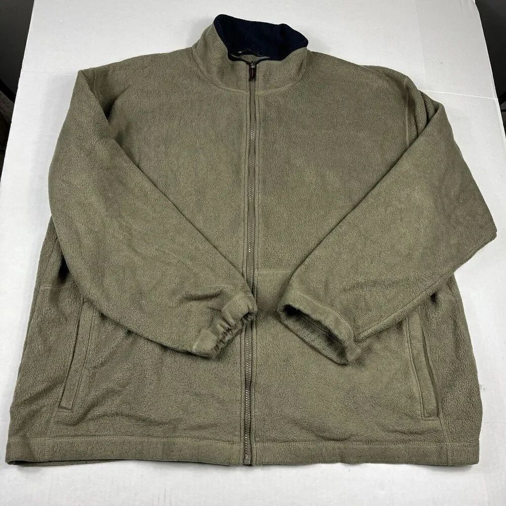 Marks & Spencer Bal Harbour Fleece Jacket Green Full Zip Outdoor Comfort XXL